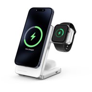 Mobile Origin Qi2 CompactStand 3in1 White/Silver - Charging Stand