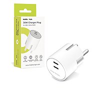 Mobile Origin 30 W Charger Plug PW33 2x USB-C White - Netzladegerät