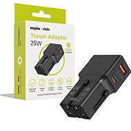 Mobile Origin Travel Adapter 25W EU/US/UK/AU Black - Travel Adapter