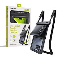 Mobile Origin Waterproof Floating Case with Small Pouch 6.8" Black/White - Wasserdichtes Etui