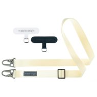 Mobile Origin Lanyard Tape 25mm White 84 - 165cm - Phone Lanyard