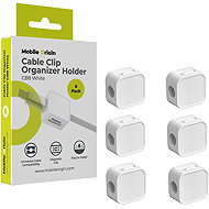 Mobile Origin Cable Cord Organiser Holder CB8 White - Cable Organiser