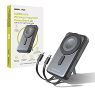 Mobile Origin Wireless Magnetic PowerBank 10000mAh USB-C and Lightning Cable PB11 - Power Bank