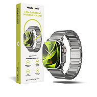 Mobile Origin Titanium Band Modena Apple Watch Ultra 49mm Natural - Watch Strap