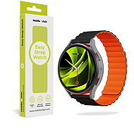 Mobile Origin Easy Strap Magnetic 20 mm Quick Release Black Orange - Smartwatch-Armband