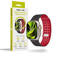 Mobile Origin Magnetic Strap Apple Watch 49mm/46mm/45mm/44mm Black Red - Watch Strap