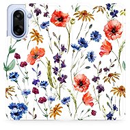 Mobiwear Flip OnePlus Nord CE5 virágok tok - Mobiltelefon tok