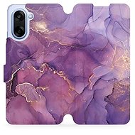 Mobiwear flip book for OnePlus Nord CE5 - Purple Marble - Phone Case