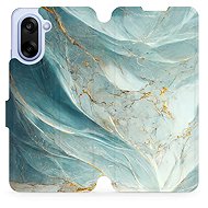 Mobiwear flip book for OnePlus Nord CE5 - Greenish Marble - Phone Case