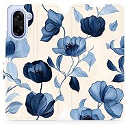 Mobiwear flip book for OnePlus Nord CE5 - Blue Flowers - Phone Case