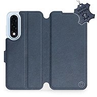 Mobiwear Leather flip book for OnePlus Nord 5 - Blue - Phone Case