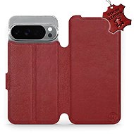 Mobiwear Leather flip book for Google Pixel 10 Pro XL - Dark red - Phone Case