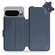 Mobiwear Leather flip book for Google Pixel 10 Pro XL - Blue - Phone Case