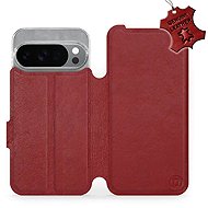 Mobiwear Leather flip book for Google Pixel 10 Pro - Dark red - Phone Case