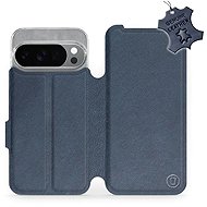 Mobiwear Leather flip book for Google Pixel 10 Pro - Blue - Phone Case