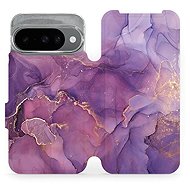 Mobiwear flip book for Google Pixel 10 - Purple Marble - Phone Case