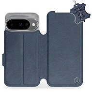 Mobiwear Leather flip book for Google Pixel 10 - Blue - Phone Case