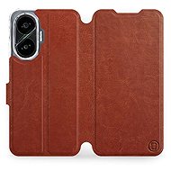 Mobiwear flip book for Xiaomi Poco F7 - Brown - Phone Case