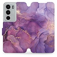 Mobiwear Flip Realme C71 lila márvány tok - Mobiltelefon tok