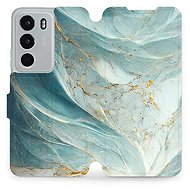 Mobiwear flip book for Realme C71 - Greenish marble - Phone Case