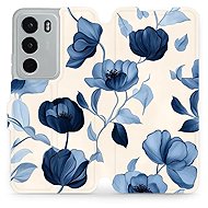 Mobiwear flip book for Realme C71 - Blue flowers - Phone Case