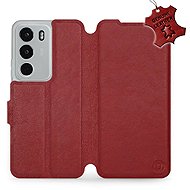 Mobiwear Leather flip book for Realme C71 - Dark Red - Phone Case