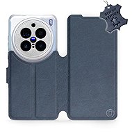 Mobiwear Leather flip book for Vivo X200 Pro - Blue - Phone Case