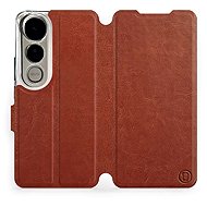 Mobiwear flip book for Vivo V50 Lite - Brown - Phone Case