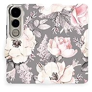 Mobiwear flip book for Vivo V50 Lite - Flowers - Phone Case