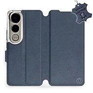 Mobiwear FlipVivo V50 Lite kék bőrtok - Mobiltelefon tok