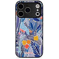 Mobiwear Glossy Apple iPhone 17 Pro kék virágok fényes tok - Védőtok