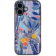 Mobiwear Glossy Glossy for Apple iPhone 17 - Blue Flower - Protective Case