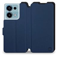 Mobiwear Soft Touch flip pro Xiaomi Redmi Note 13 Pro 4G / Poco M6 Pro 4G - Modré & Černé - Phone Case