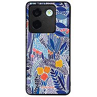 Mobiwear Glossy lesklý pro POCO M7 Pro 5G - Modrá květena - Phone Cover