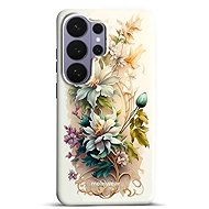 Mobiwear Rugged Case for Samsung Galaxy S26 Ultra - Elite Pro E014E Cream Flowers - Protective Case