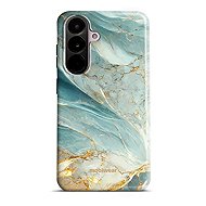 Mobiwear Durable Case for Samsung Galaxy A37 5G - Elite Pro EP34E Greenish Marble - Protective Case