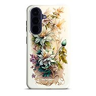 Mobiwear Durable Case for Samsung Galaxy A57 5G - Elite Pro E014E Cream Flowers - Protective Case