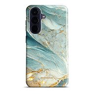 Mobiwear Durable Case for Samsung Galaxy A57 5G - Elite Pro EP34E Greenish Marble - Protective Case