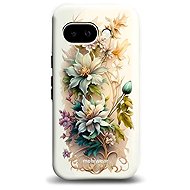 Mobiwear Durable Case for Google Pixel 10a - Elite Pro E014E Cream Flowers - Protective Case