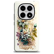 Mobiwear Rugged Case for Xiaomi Redmi Note 15 5G - Elite Pro E014E Cream Flowers - Protective Case