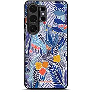 Mobiwear Glossy Samsung Galaxy S26 Ultra fényes tok - G037G, kék virágok - Telefon tok