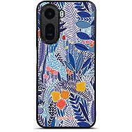 Mobiwear Glossy Xiaomi Redmi A7 Pro fényes tok - G037G, kék virágok - Telefon tok