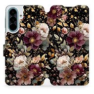 Mobiwear Flip Case for Samsung Galaxy A27 - V169S Golden Flowers - Phone Case