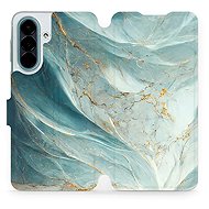Mobiwear Flip Case for Samsung Galaxy A27 - VP34S Greenish Marble - Phone Case