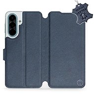 Mobiwear Leather Flip Case for Samsung Galaxy A27 - Blue - Phone Case