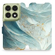 Mobiwear Flip Case for Motorola Edge 70 Pro - VP34S Greenish Marble - Phone Case