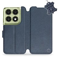 Mobiwear Leather Flip Case for Motorola Edge 70 Pro - Blue - Phone Case