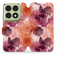 Mobiwear Flip Case for Motorola Edge 70 Pro - VB24S Watercolour Roses - Phone Case