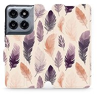 Mobiwear Flip Case for Motorola Moto G37 Power - VB08S Watercolour Feathers - Phone Case