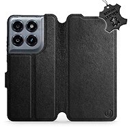 Mobiwear Leather Flip Case for Motorola Moto G47 - Black - Phone Case